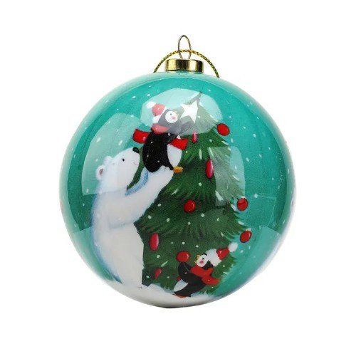 boule de noel ours blanc et pingouin . - Toutenchat