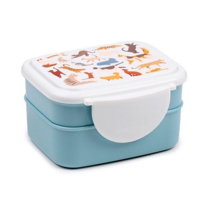 Boite Repas Bento Compartimentée avec couverts - Feline Fine Cats