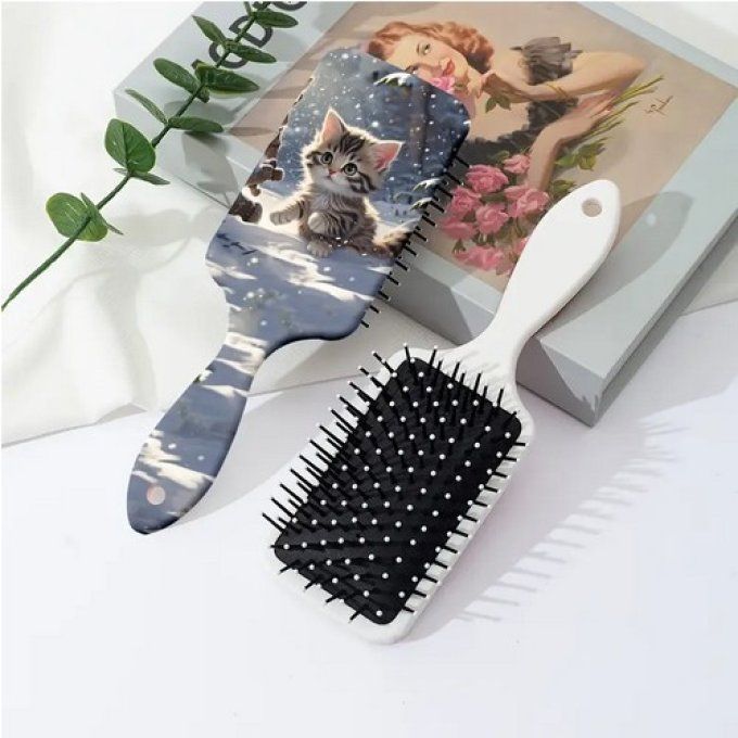 Brosse à cheveux petit châton