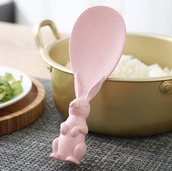Cuillère spatule à riz lapin rigolo - Toutenchat