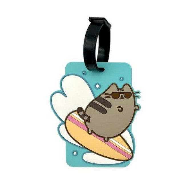 Etiquette à Bagage PVC - Pusheen le Chat Surfeur