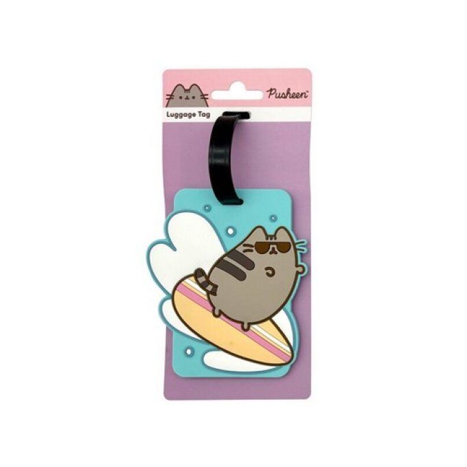 Etiquette à Bagage PVC - Pusheen le Chat Surfeur