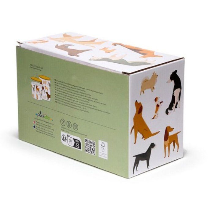 Lot de 2 Pots de Rangement Recyclés Wild Stag S/M Bark - Chien