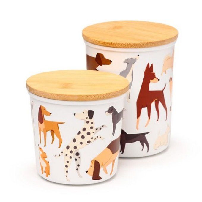 Lot de 2 Pots de Rangement Recyclés Wild Stag S/M Bark - Chien