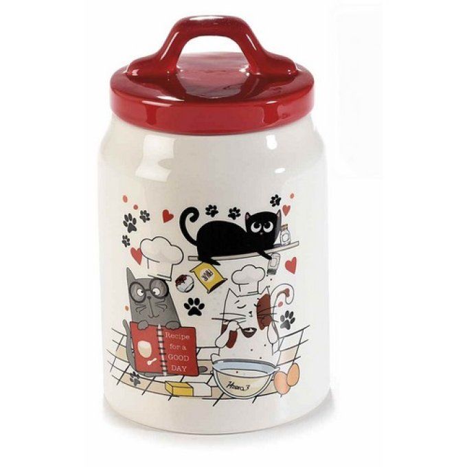 Pot alimentaire en céramique chat design  "Funny Cats" 