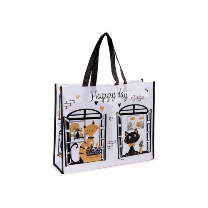 Sac rigide en polyester avec imprimé "PrettyCat" chat.