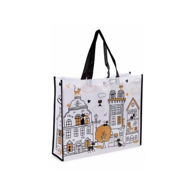 Sac rigide en polyester avec imprimé "PrettyCat" chat.